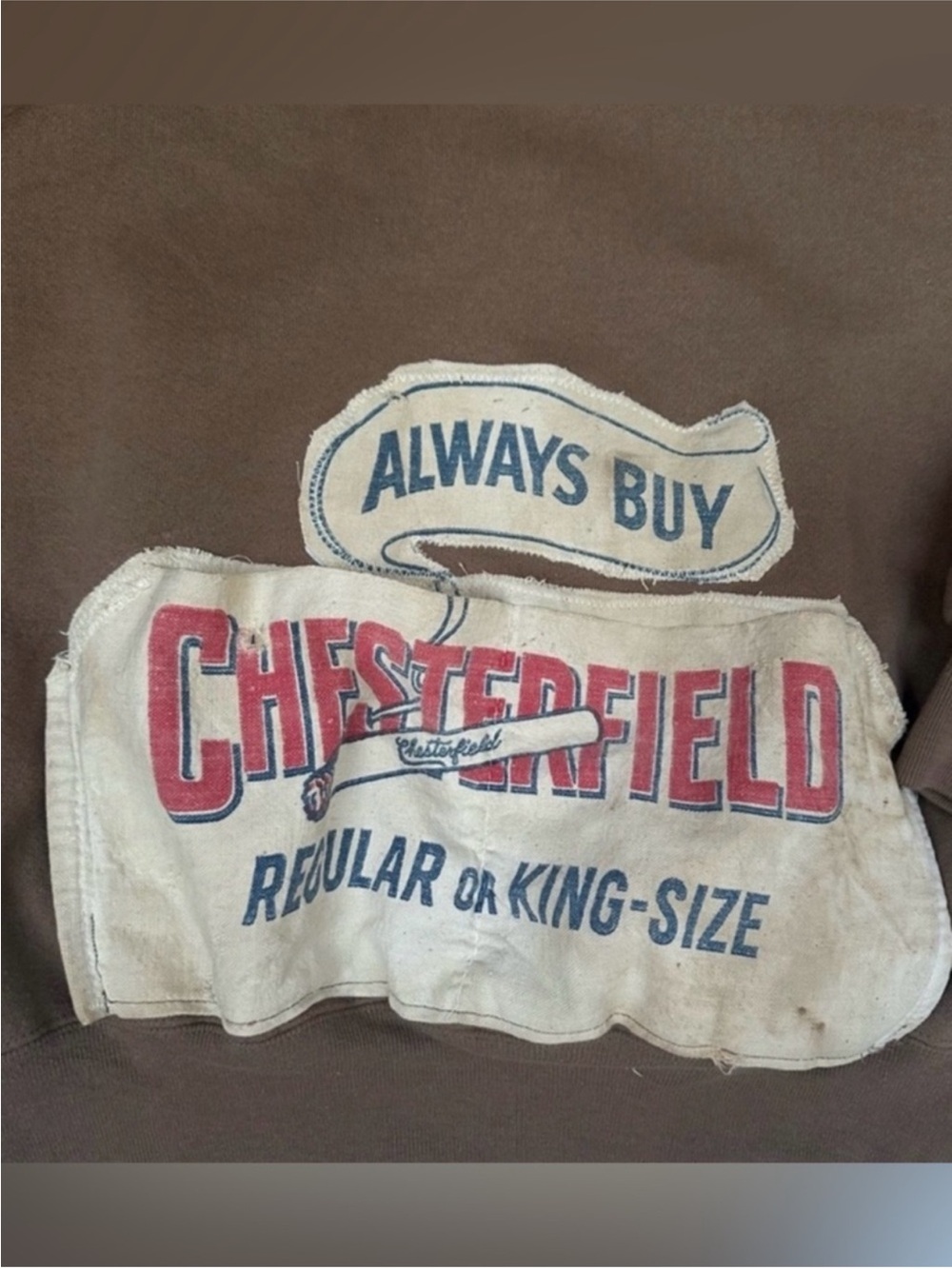 Vintage chesterfield cigarettes sweatshirt workwear Sz large men’s - Picture 5 of 6